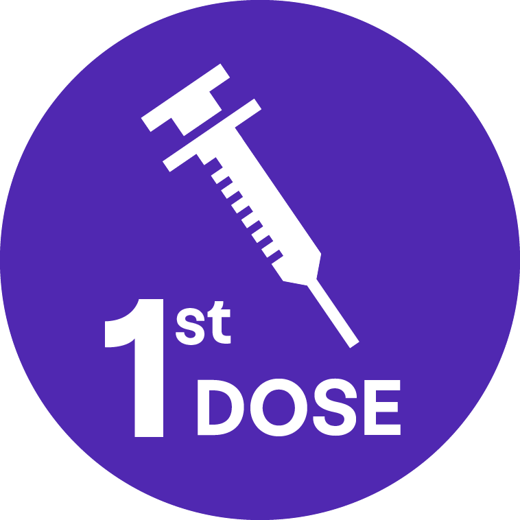 first dose icon purple